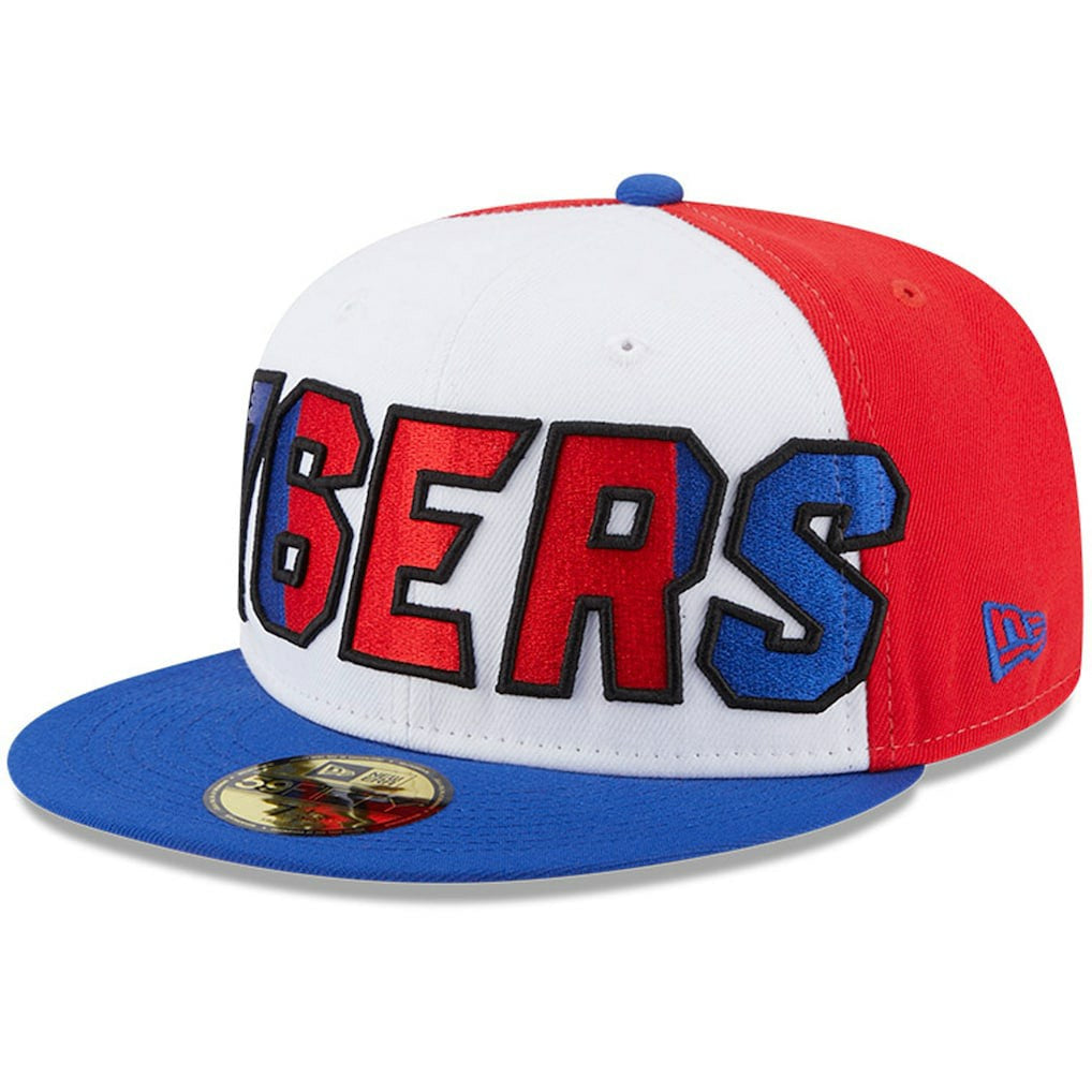 Philadelphia 76ers Back Half 9FIFTY Fitted Hat - White/Royal | New Era outlet