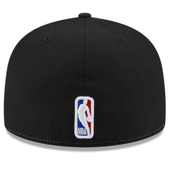Utah Jazz Back Half 59FIFTY Fitted Hat - White/Black | New Era for sale