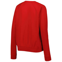 England National Team Women's Lockup Varsity Tri-Blend Raglan Pullover Sweatshirt - Red | Nike for sale