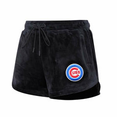 Chicago Cubs Pro Standard Women's Classic Velour Lounge Shorts - Black