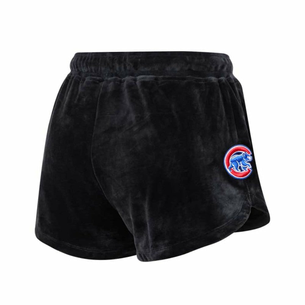 Chicago Cubs Pro Standard Women's Classic Velour Lounge Shorts - Black