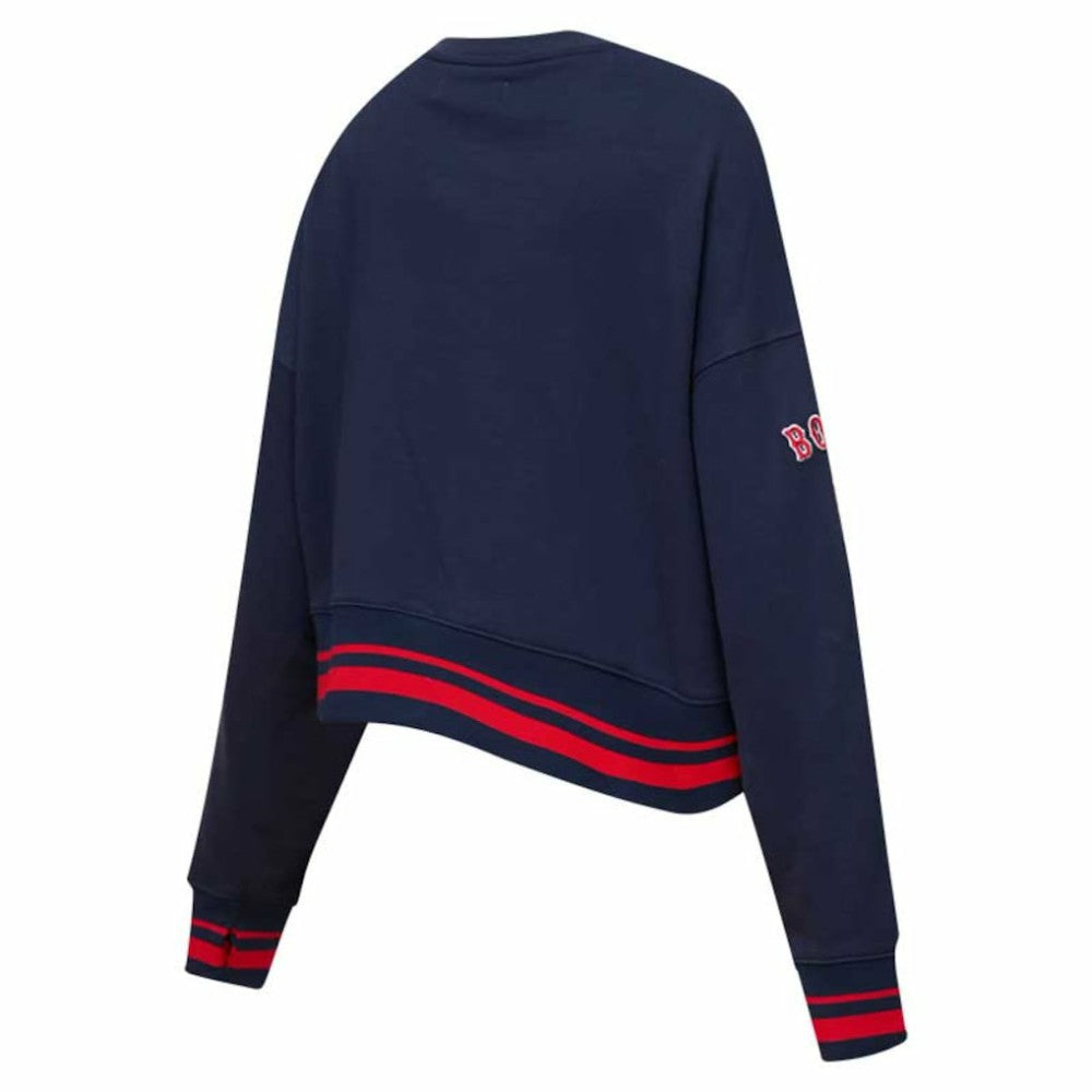 Boston Red Sox Pro Standard Women's Mash Up Pullover Sweatshirt - Navy
