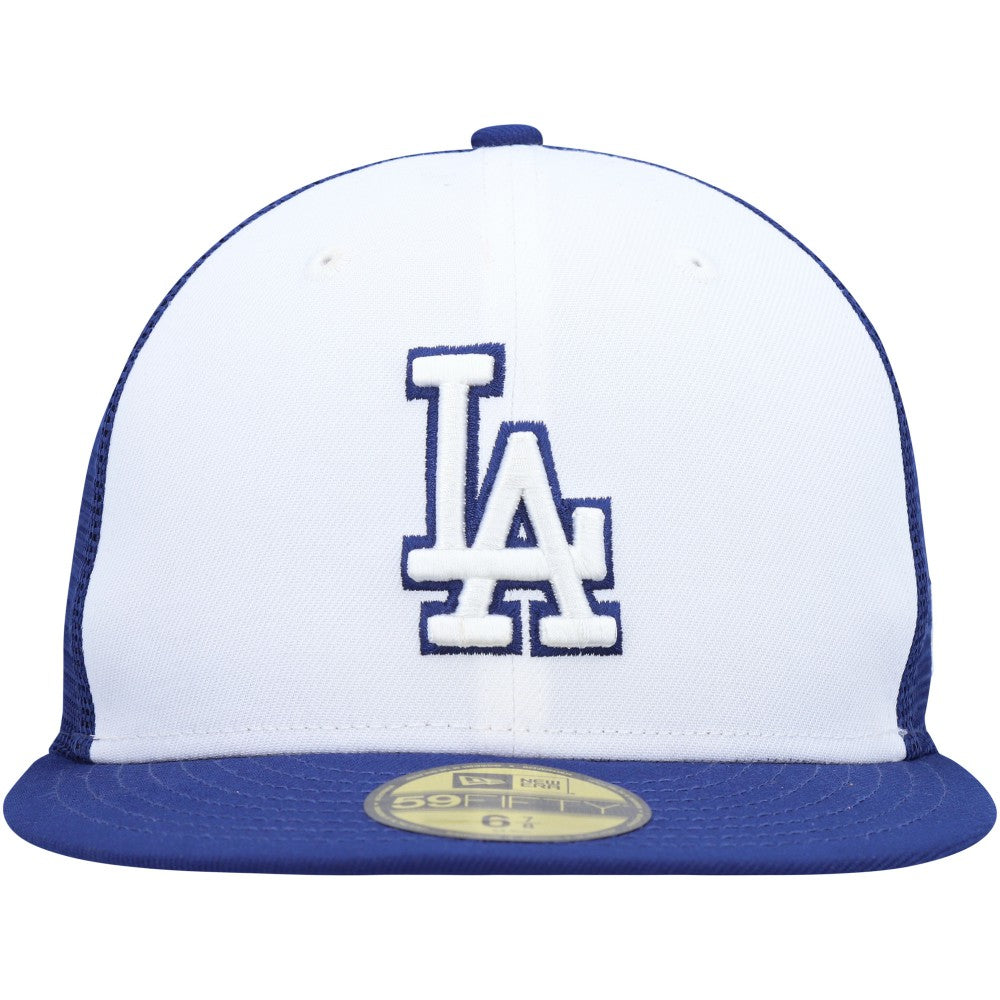Los Angeles Dodgers 2023 On-Field Batting Practice 59FIFTY Fitted Hat - White/Royal | New Era