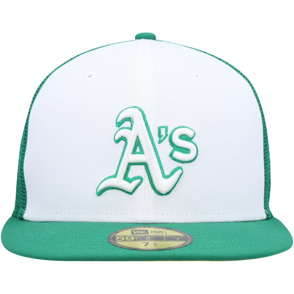 Athletics 2023 On-Field Batting Practice 59FIFTY Fitted Hat - White/Green | New Era