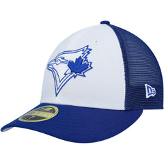 Toronto Blue Jays 2023 On-Field Batting Practice Low Profile 59FIFTY Fitted Hat - White/Royal | New Era