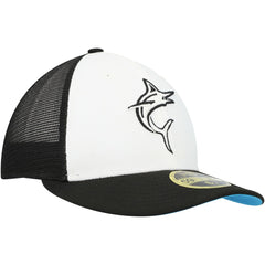 Miami Marlins 2023 On-Field Batting Practice Low Profile 59FIFTY Fitted Hat - Black/White | New Era