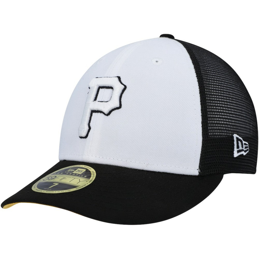 Pittsburgh Pirates 2023 On-Field Batting Practice Low Profile 59FIFTY Fitted Hat - White/Black | New Era