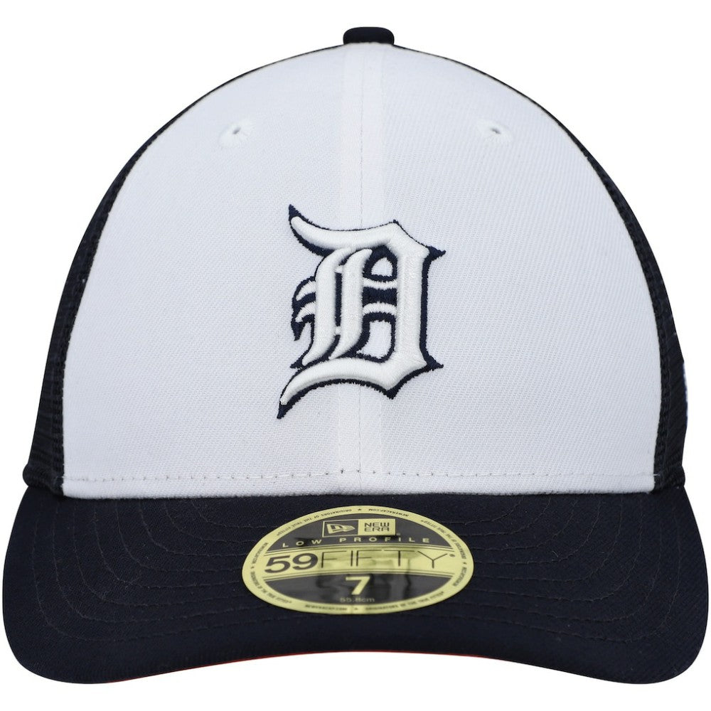 Detroit Tigers 2023 On-Field Batting Practice Low Profile 59FIFTY Fitted Hat - White/Navy | New Era