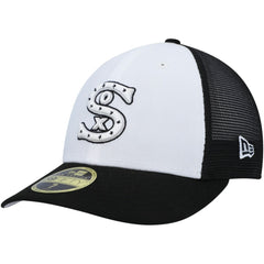 Chicago White Sox 2023 On-Field Batting Practice Low Profile 59FIFTY Fitted Hat - White/Black | New Era