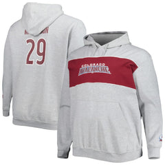 Nathan MacKinnon Colorado Avalanche Big & Tall Player Pullover Hoodie Heather Gray