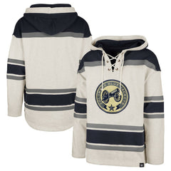 Columbus Blue Jackets '47 Rockaway Lace-Up Pullover Hoodie Oatmeal