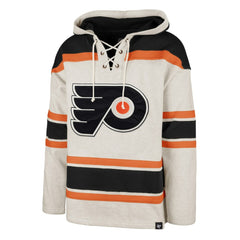 Philadelphia Flyers '47 Rockaway Lace-Up Pullover Hoodie Oatmeal