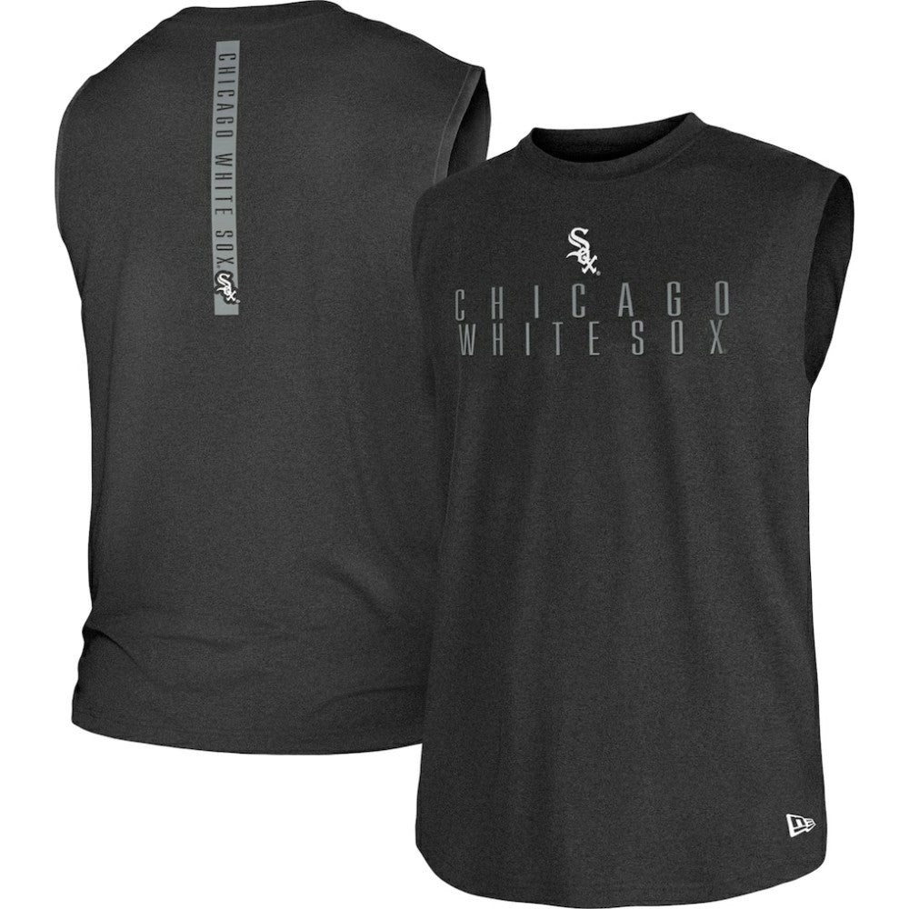 Chicago White Sox Team Muscle Tank Top - Heather Black | New Era