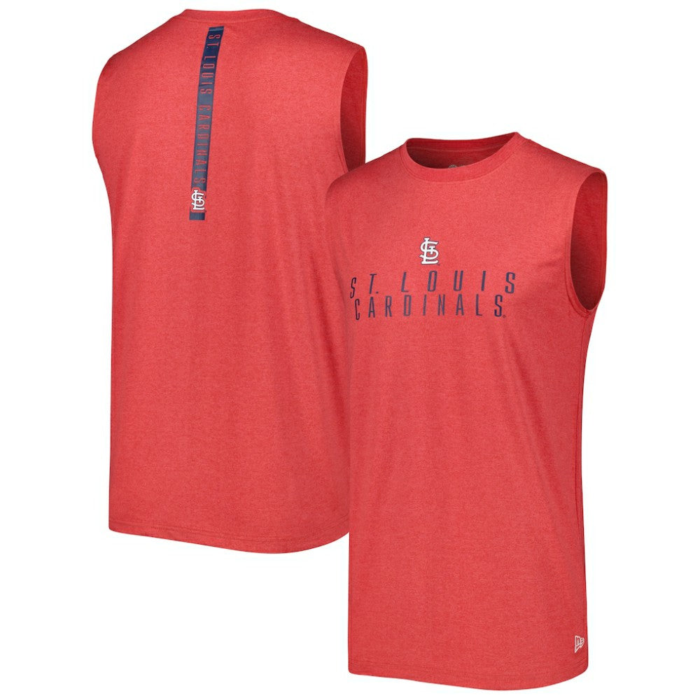 St. Louis Cardinals Team Muscle Tank Top - Heather Red | New Era
