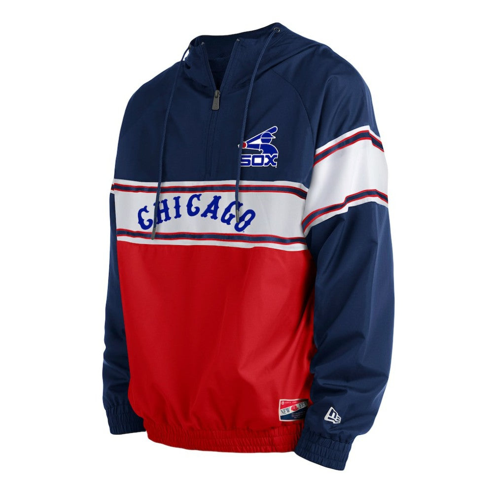 Chicago White Sox Ripstop Raglan Quarter-Zip Hoodie - Navy | New Era