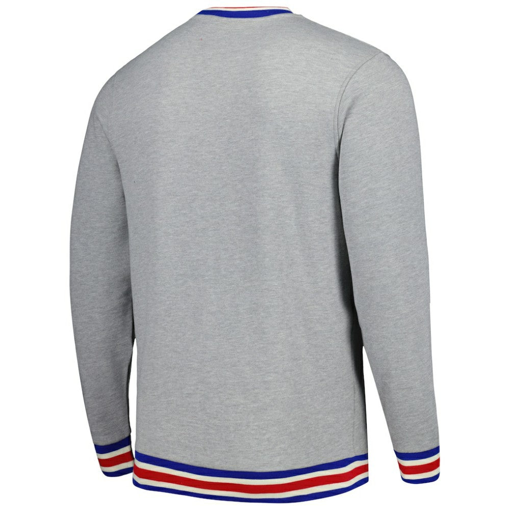 Atlanta Braves Throwback Classic Pullover Sweatshirt - Heather Gray | New Era