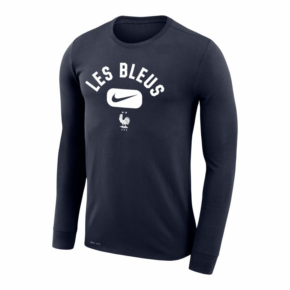 France National Team Lockup Legend Performance Long Sleeve T-Shirt - Navy | Nike cheap