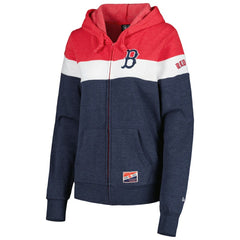 Boston Red Sox Women's Colorblock Full-Zip Hoodie Jacket - Heather Navy | New Era