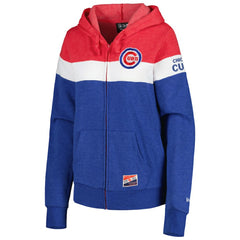 Chicago Cubs Women's Colorblock Full-Zip Hoodie Jacket - Heather Royal | New Era