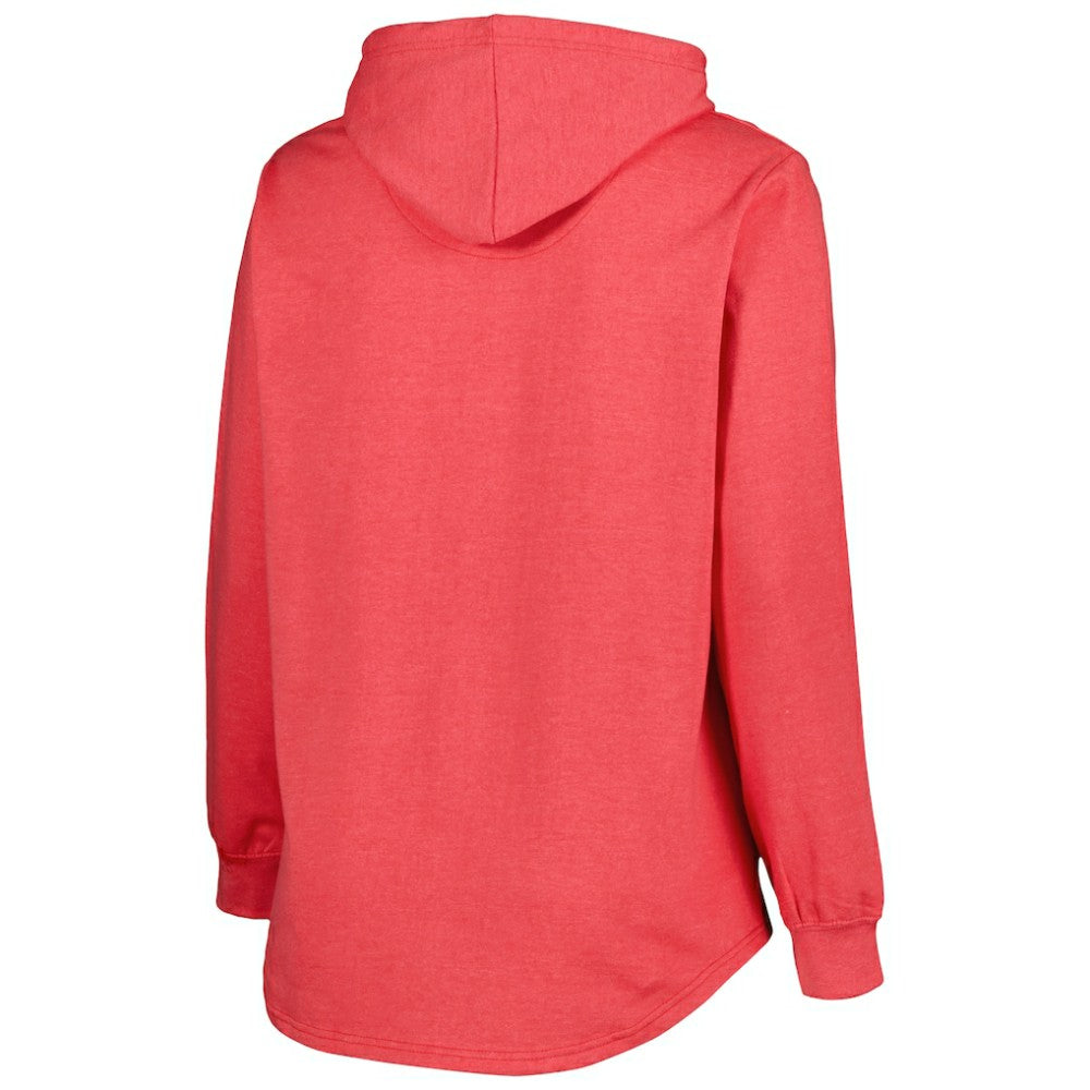 Washington Capitals Women's Plus Size Fleece Pullover Hoodie Heather Red