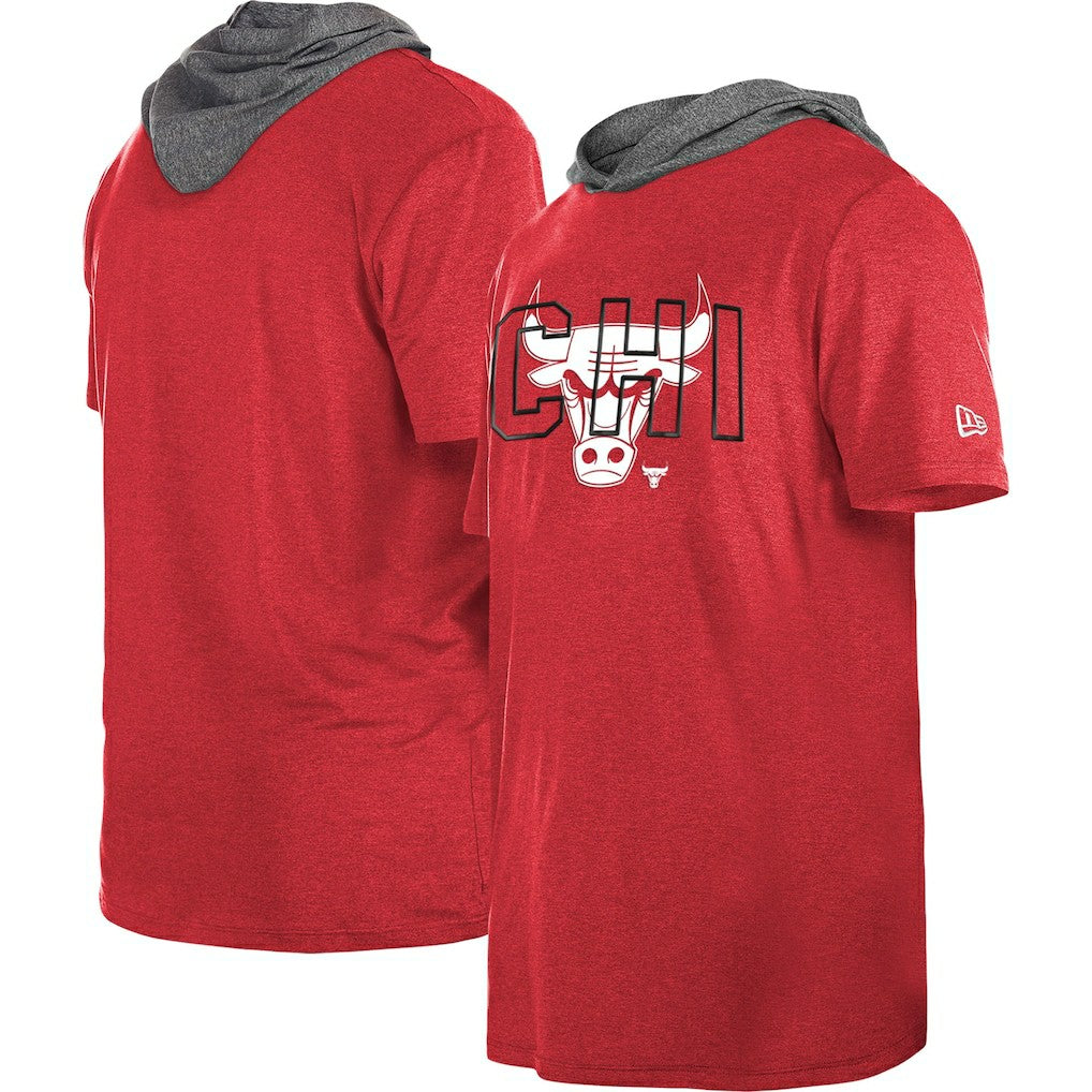 Chicago Bulls Active Hoodie T-Shirt sale - Heather Red | New Era cheap