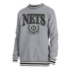 Brooklyn Nets Unisex Vintage Throwback Crew Sweatshirt - Heather Gray | New Era outlet