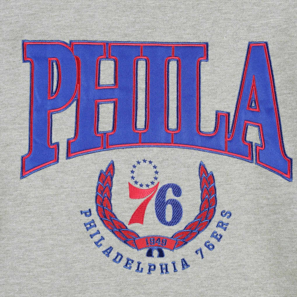 Philadelphia 76ers Unisex Vintage Throwback Crew Sweatshirt - Heather Gray | New Era shop