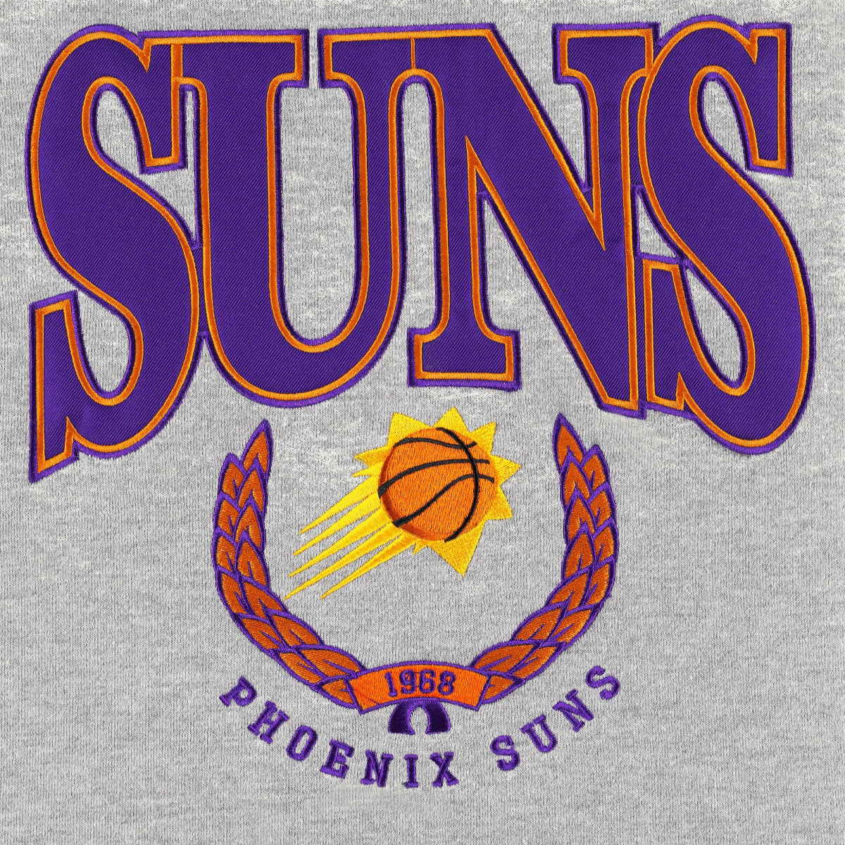 Phoenix Suns Unisex Vintage Throwback Crew Sweatshirt - Heather Gray | New Era cheap