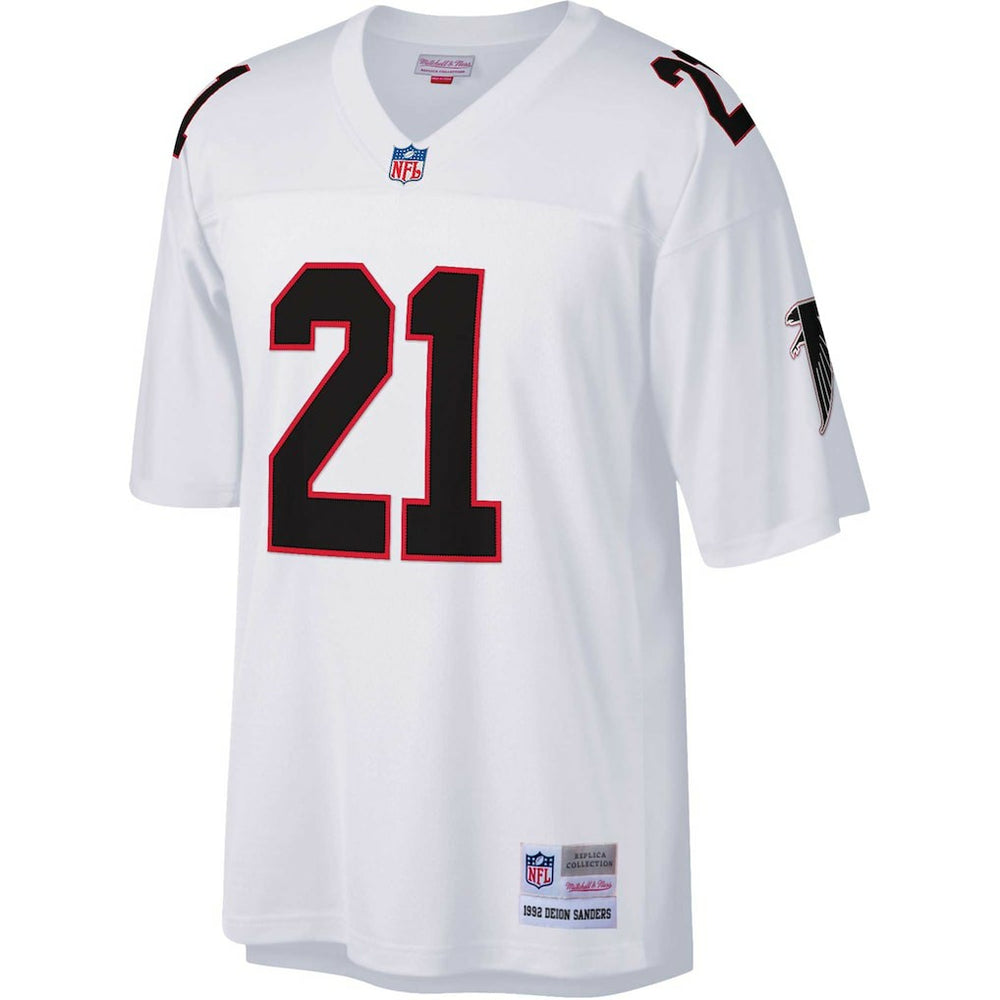 Deion Sanders Atlanta Falcons Big & Tall 1992 Retired Player Replica Jersey - White discount