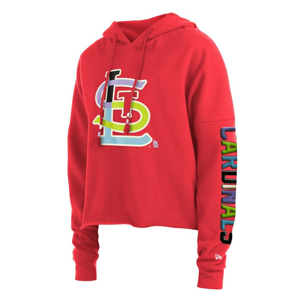 St. Louis Cardinals Women's Fashion High Hip Pullover Hoodie - Red | New Era