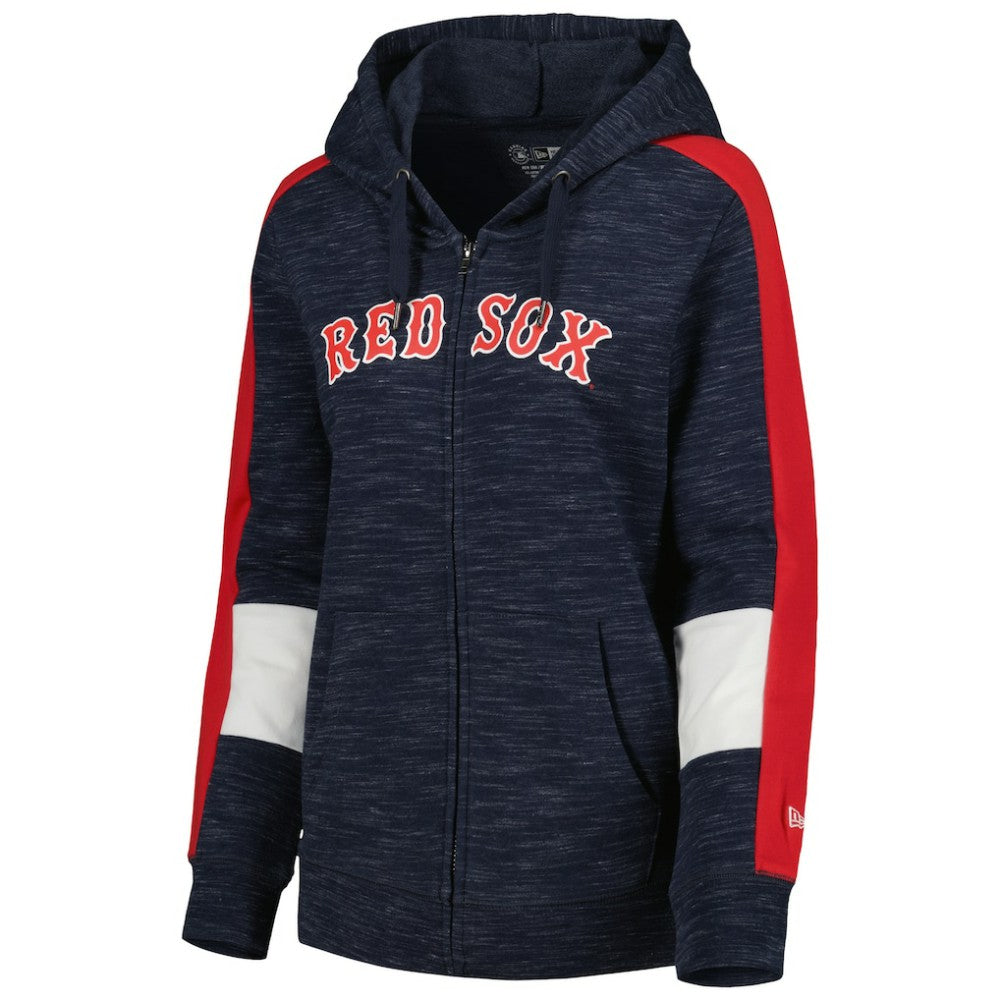 Boston Red Sox Women's Colorblock Full-Zip Hoodie - Navy | New Era