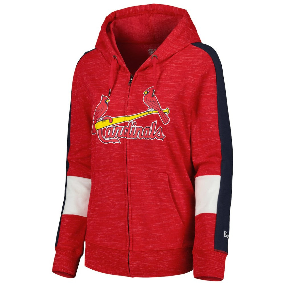 St. Louis Cardinals Women's Colorblock Full-Zip Hoodie - Red | New Era