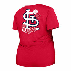 St. Louis Cardinals Women's Plus Size Two-Hit Front Knot T-Shirt - Red | New Era