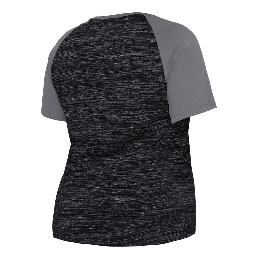 Chicago White Sox Women's Plus Size Space Dye Raglan V-Neck T-Shirt - Black | New Era