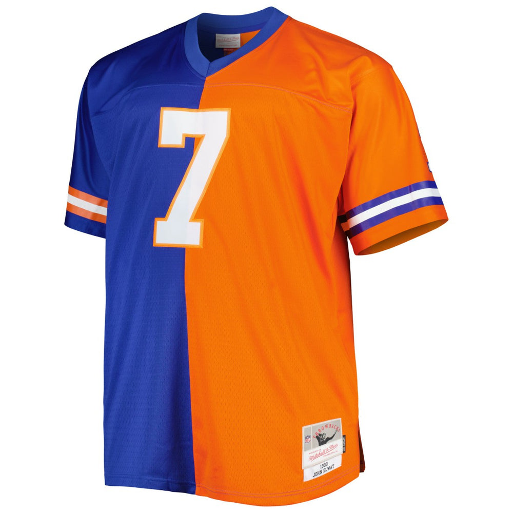 John Elway Denver Broncos Big & Tall Split Legacy Retired Player Replica Jersey - Royal/Orange outlet