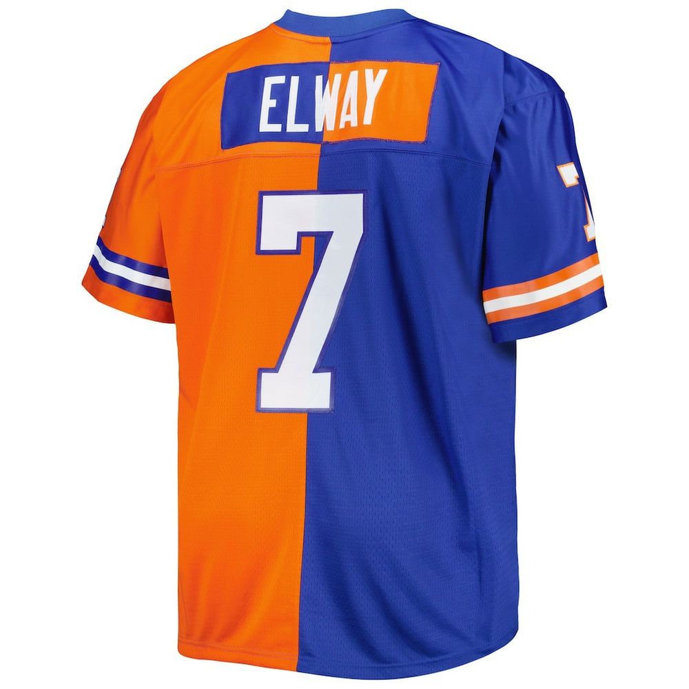 John Elway Denver Broncos Big & Tall Split Legacy Retired Player Replica Jersey - Royal/Orange outlet