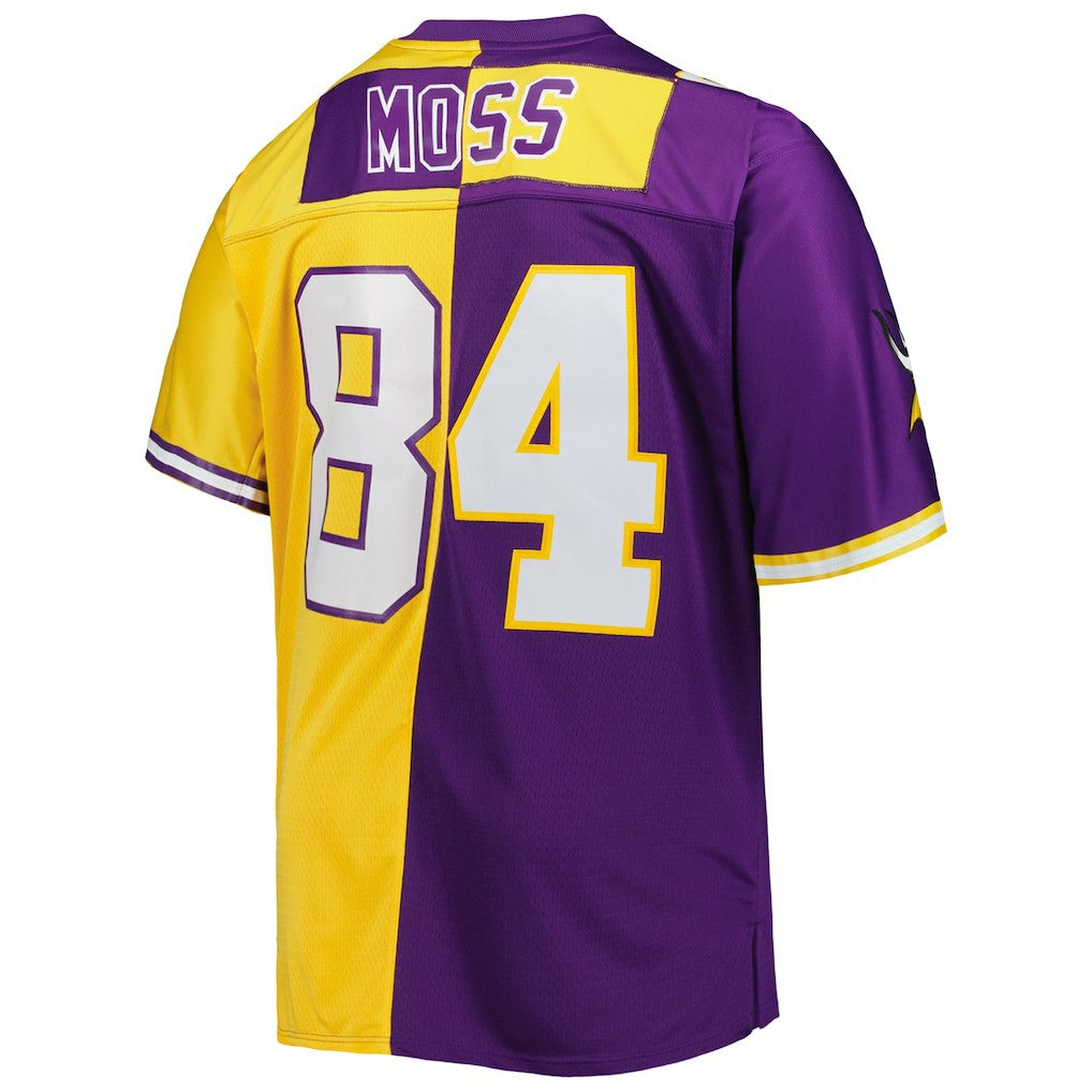 Randy Moss Minnesota Vikings Big & Tall Split Legacy Retired Player Replica Jersey - Purple/Gold on sale