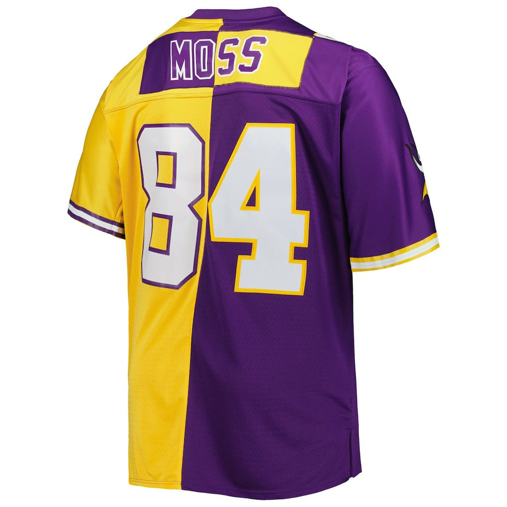 Randy Moss Minnesota Vikings Big & Tall Split Legacy Retired Player Replica Jersey - Purple/Gold on sale