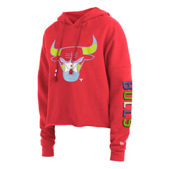 Chicago Bulls Women's Color Pack Cropped Top Pullover Hoodie - Red | New Era outlet