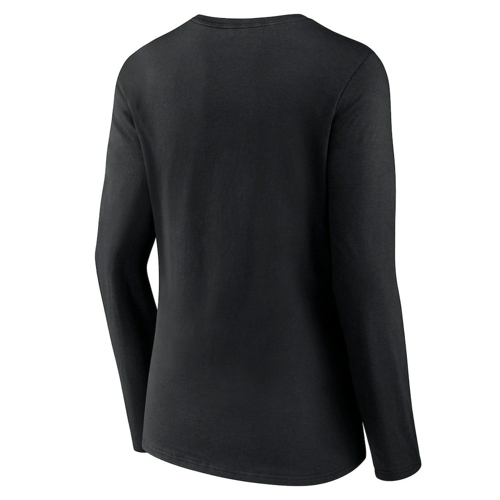 Las Vegas Raiders Women's Hometown Sweep Long Sleeve V-Neck T-Shirt - Black for sale
