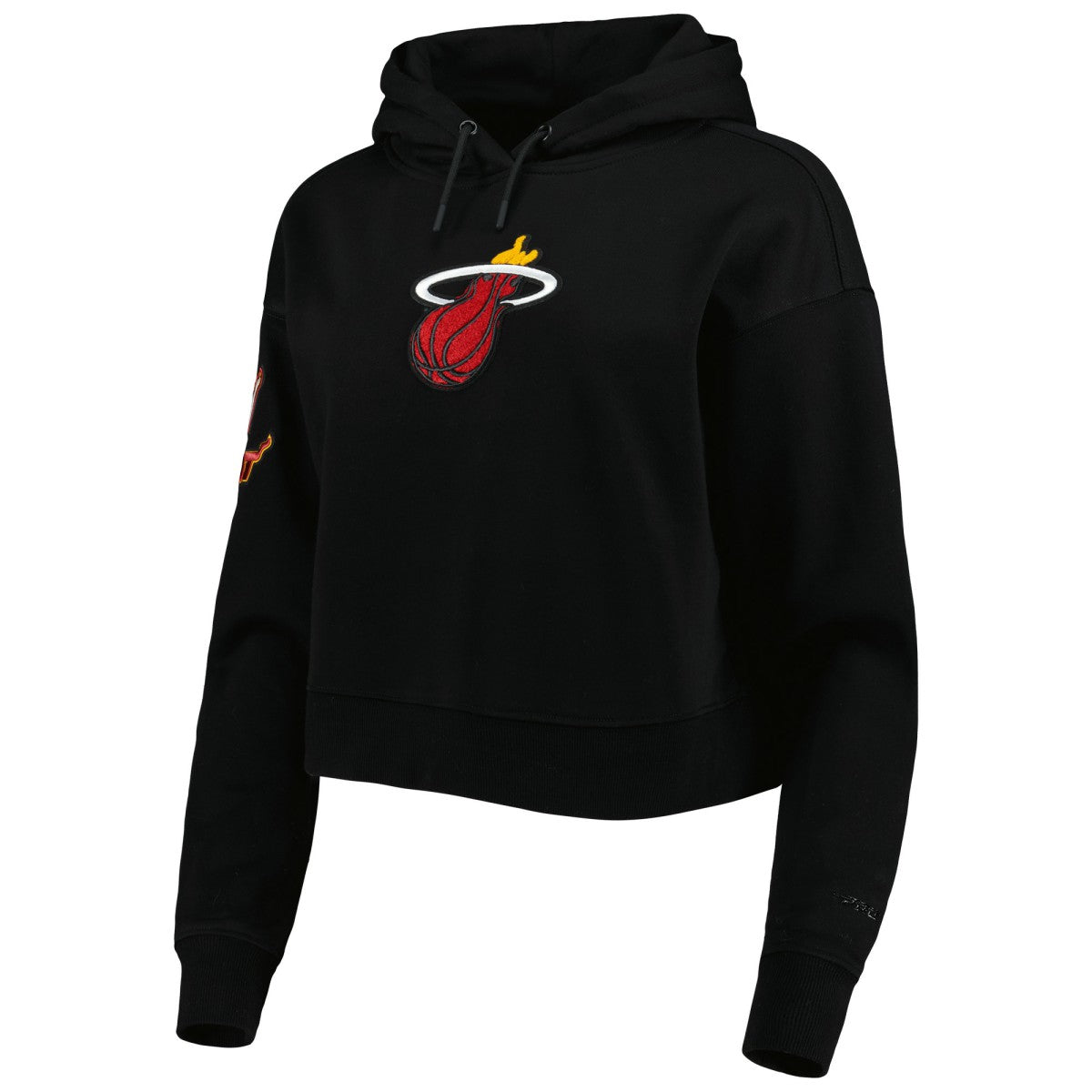Miami Heat Pro Standard Women's Classic Fleece Cropped Pullover Hoodie - Black cheap