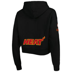 Miami Heat Pro Standard Women's Classic Fleece Cropped Pullover Hoodie - Black cheap