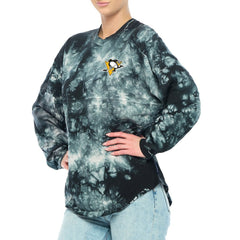 Pittsburgh Penguins Fanatics Women's Crystal-Dye Long Sleeve T-Shirt Black