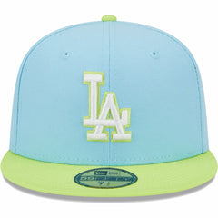 Los Angeles Dodgers Spring Color Two-Tone 59FIFTY Fitted Hat - Light Blue/Neon Green | New Era