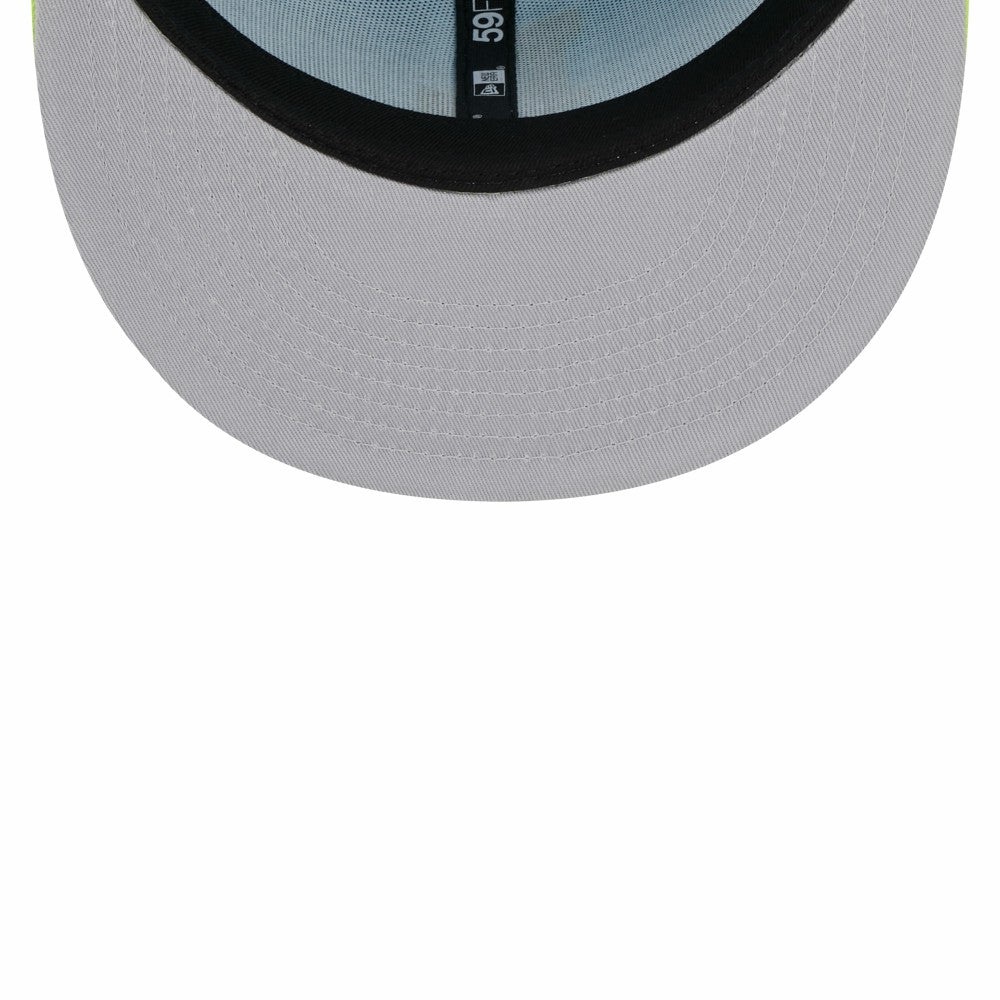 Los Angeles Dodgers Spring Color Two-Tone 59FIFTY Fitted Hat - Light Blue/Neon Green | New Era
