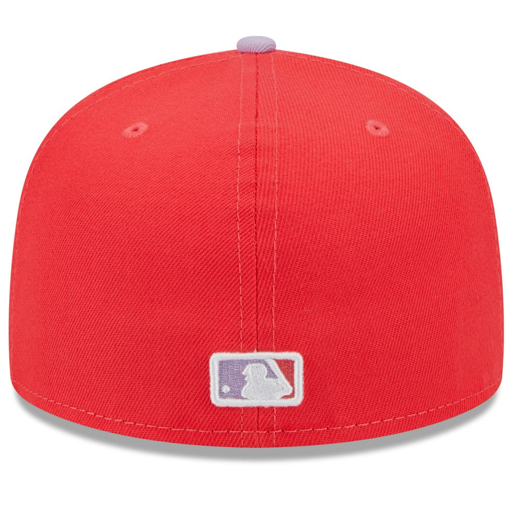 Los Angeles Dodgers Spring Color Two-Tone 59FIFTY Fitted Hat - Red/Lavender | New Era