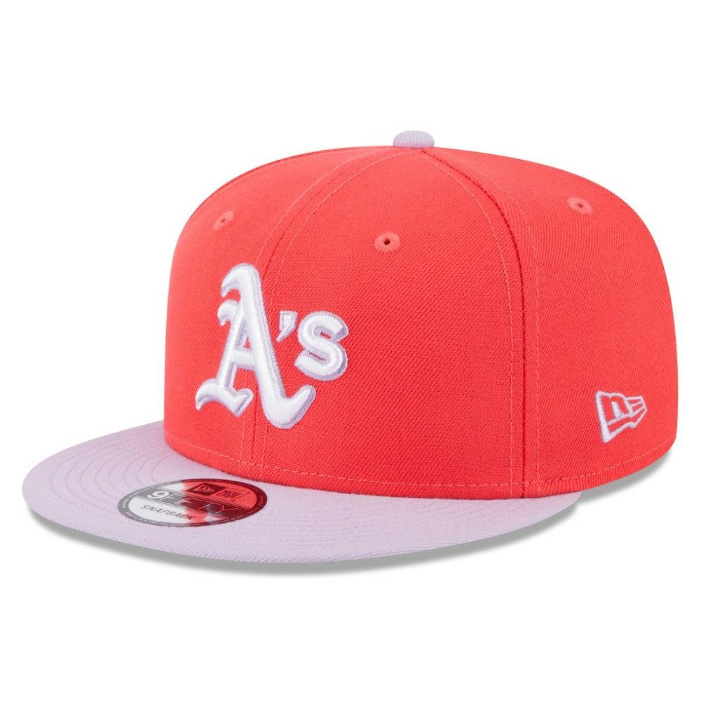 Athletics Spring Basic Two-Tone 9FIFTY Snapback Hat - Red/Purple | New Era