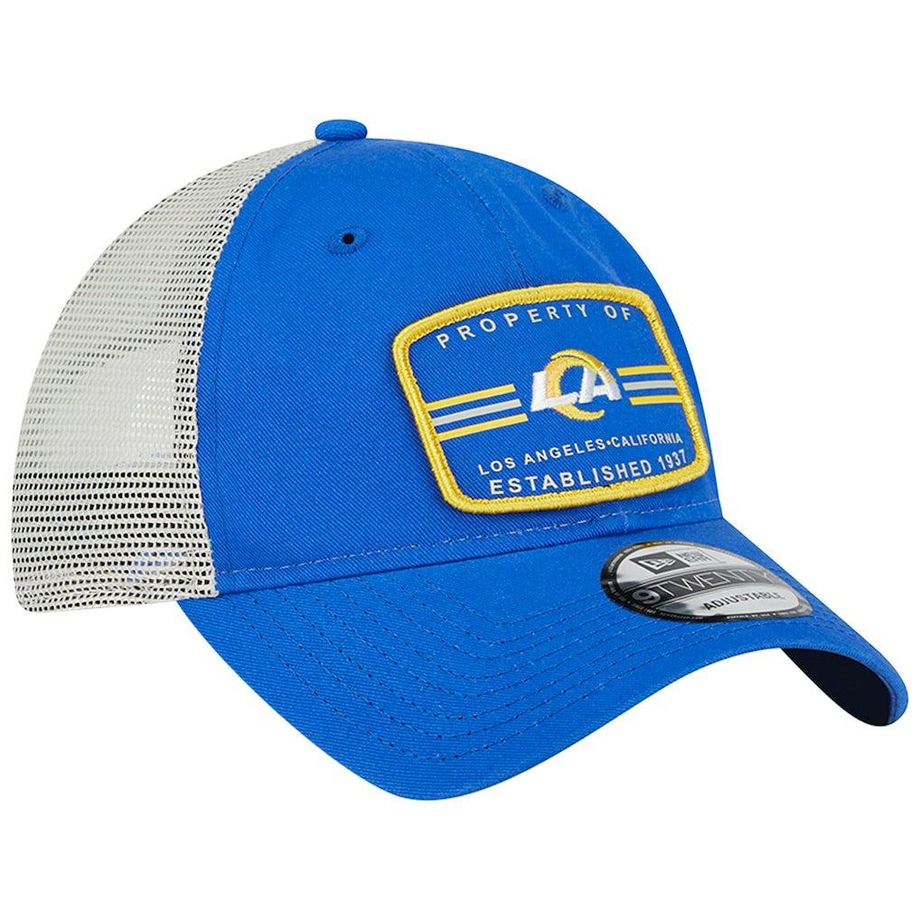 Los Angeles Rams New Era Property Trucker 9TWENTY Adjustable Hat - Royal for sale