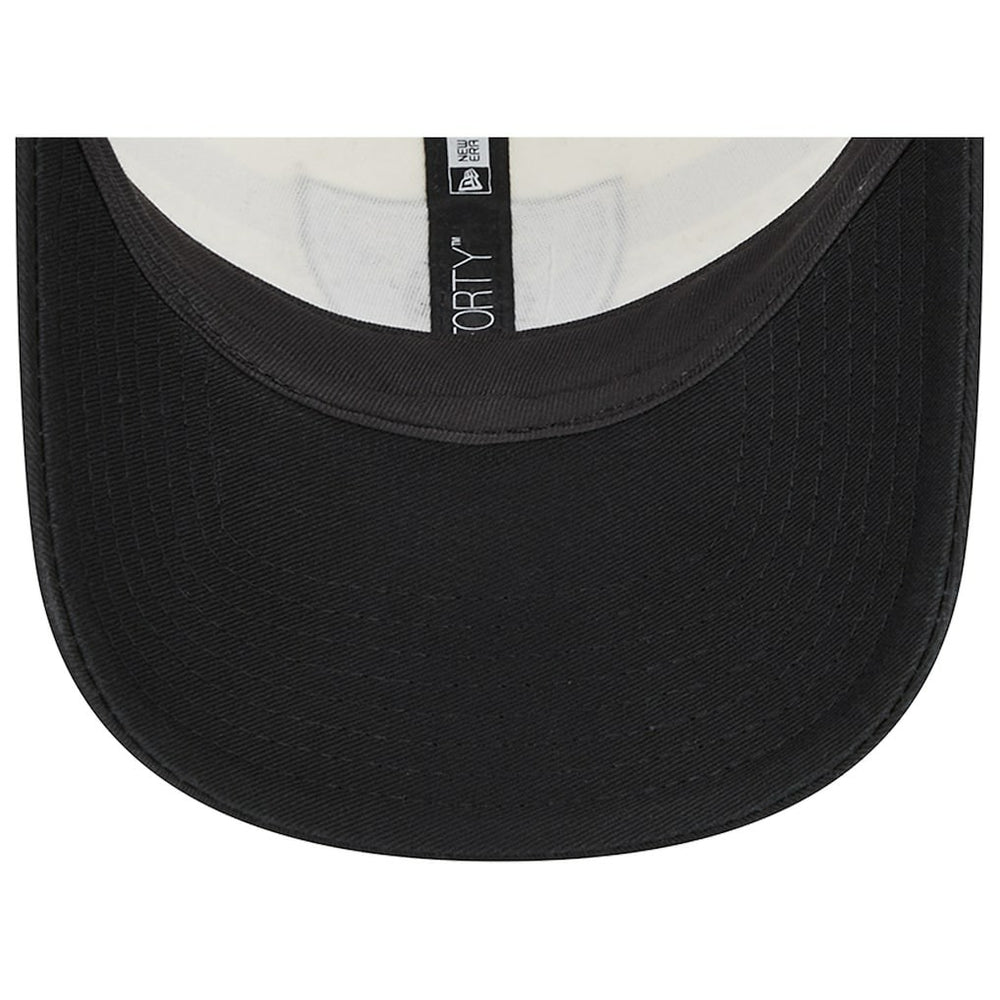 Las Vegas Raiders New Era Team Stripe Trucker 9FORTY Snapback Hat - Cream/Black cheap