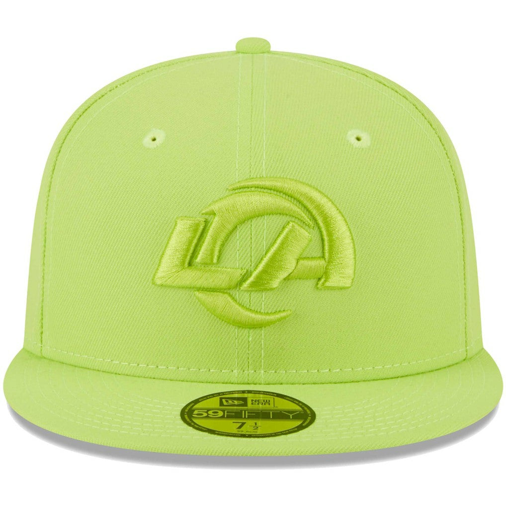 Los Angeles Rams New Era Color Pack Brights 59FIFTY Fitted Hat - Neon Green discount